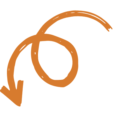 An illustration of a orange arrow